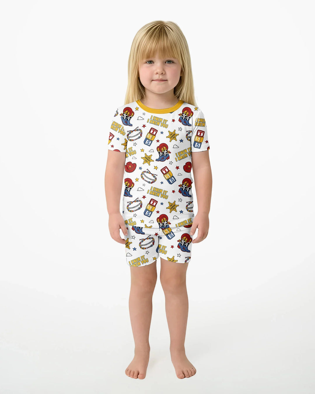Schlafanzug-Set zweiteilig, kurze Ärmel, kurze Hose, Bambus