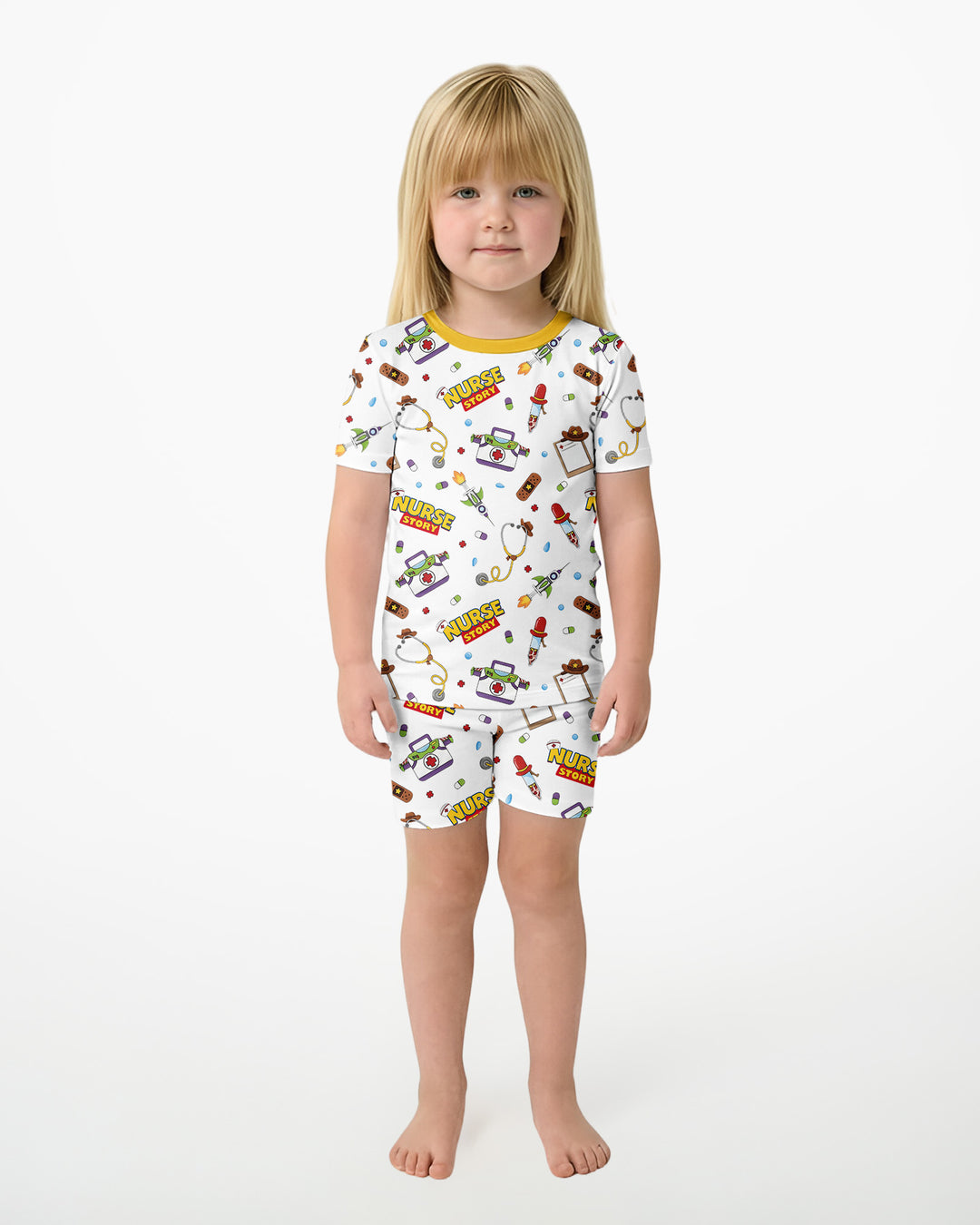 Zweiteiliges, kurzärmliges Pyjama-Set mit Marienkäfern