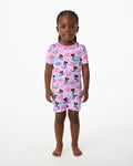 Black Mermaid I Am Strong Bamboo Two Piece Short Sleeve Shorts Pajama Set