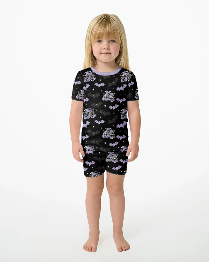 Schlafanzug-Set zweiteilig, kurze Ärmel, kurze Hose, Bambus