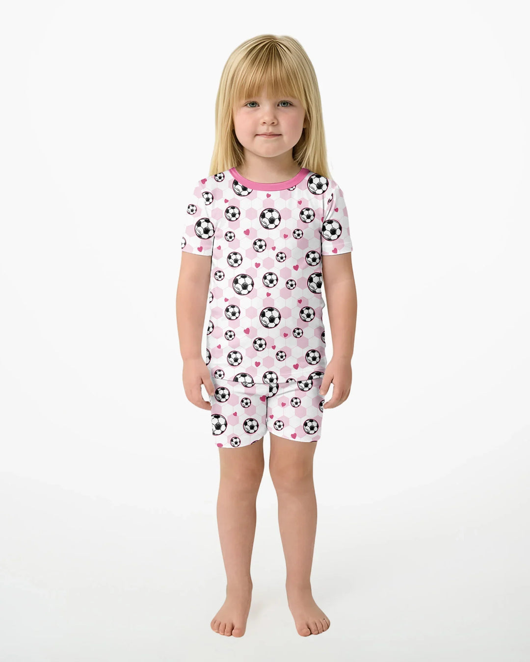 Goal Squad Family Matching Bamboo Two Piece Short Sleeve Shorts Pajama Set