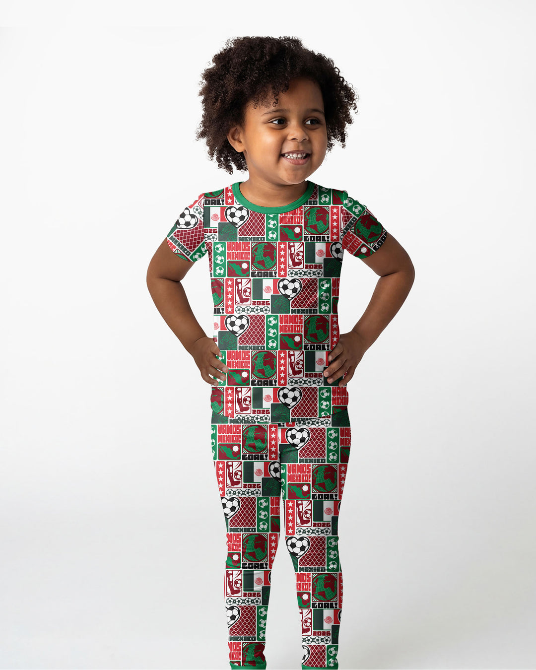 Conjunto de pijama de dos piezas de manga corta de bambú