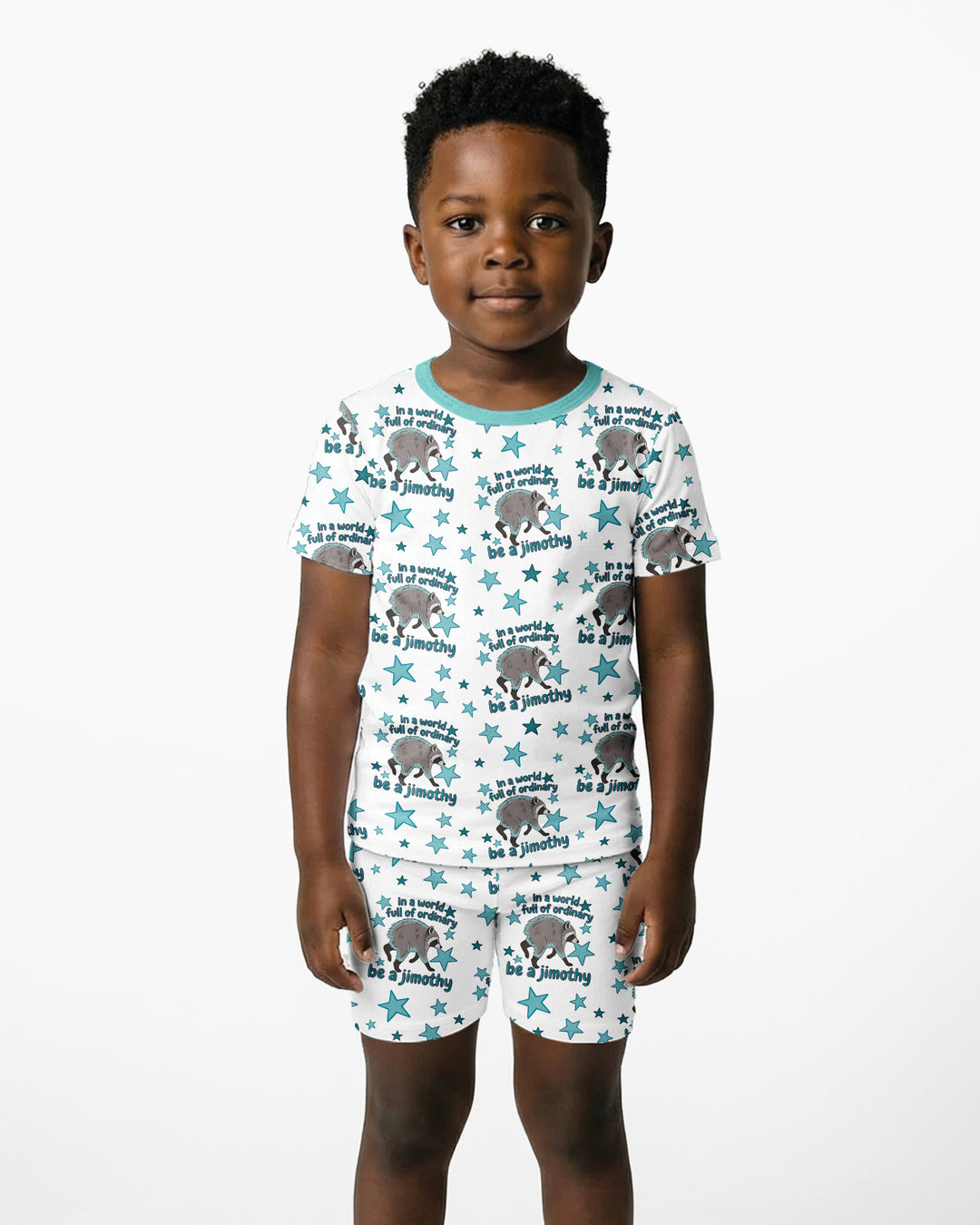 In A World Full Of Ordinary Be A Jimothy Bamboo Two Piece Short Sleeve Shorts Pajama Set