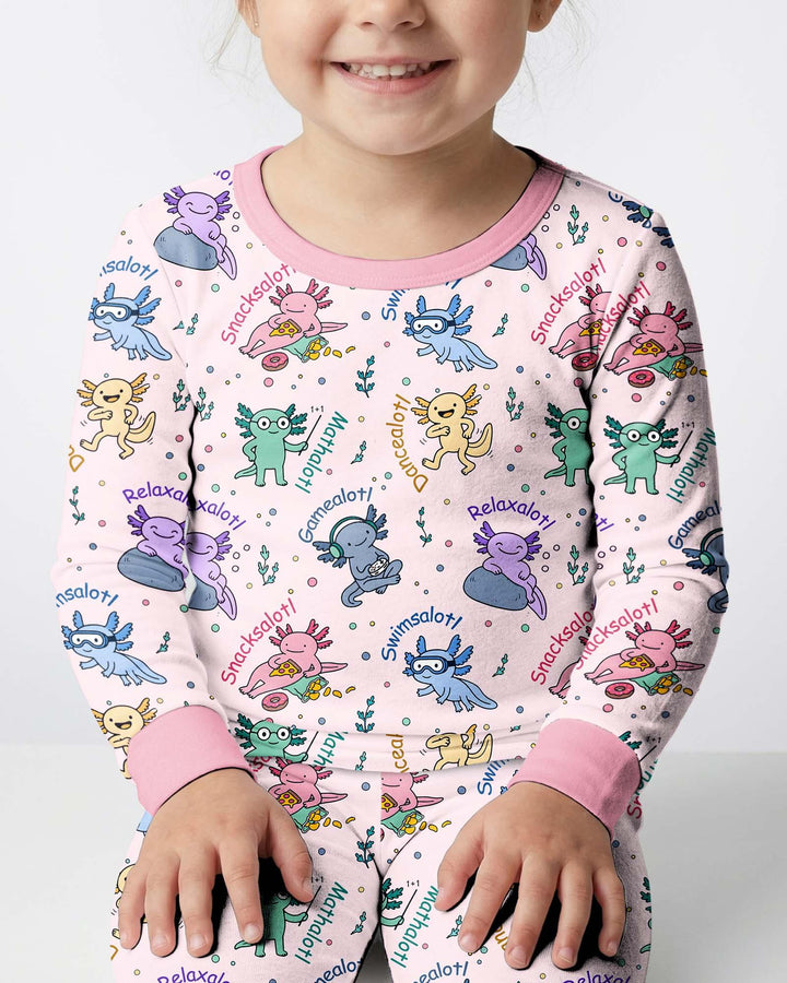 A Lotta Axolotls Bamboo Two Piece Long Sleeve Pajama Set
