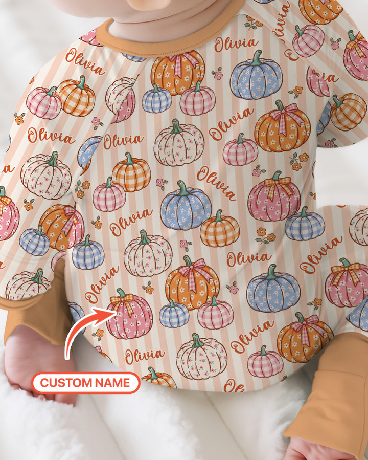 Custom Name Pumpkin Patch Bamboo Convertible Zippy