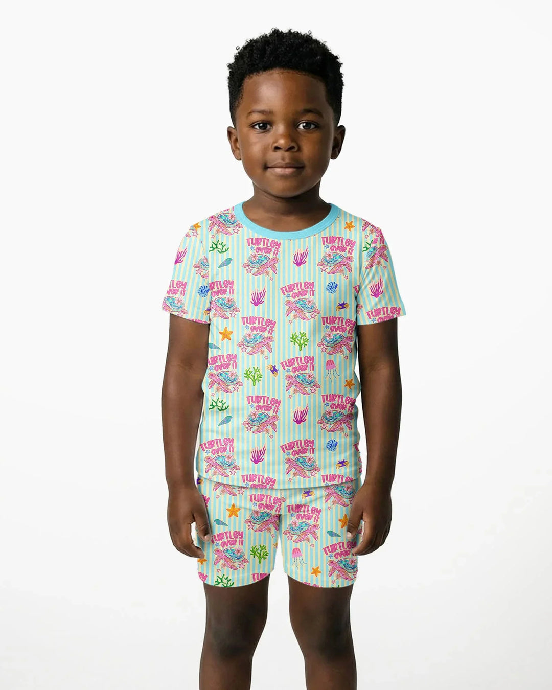 Conjunto de Pijama de Dos Piezas de Bambú con Mangas Cortas y Pantalones Cortos