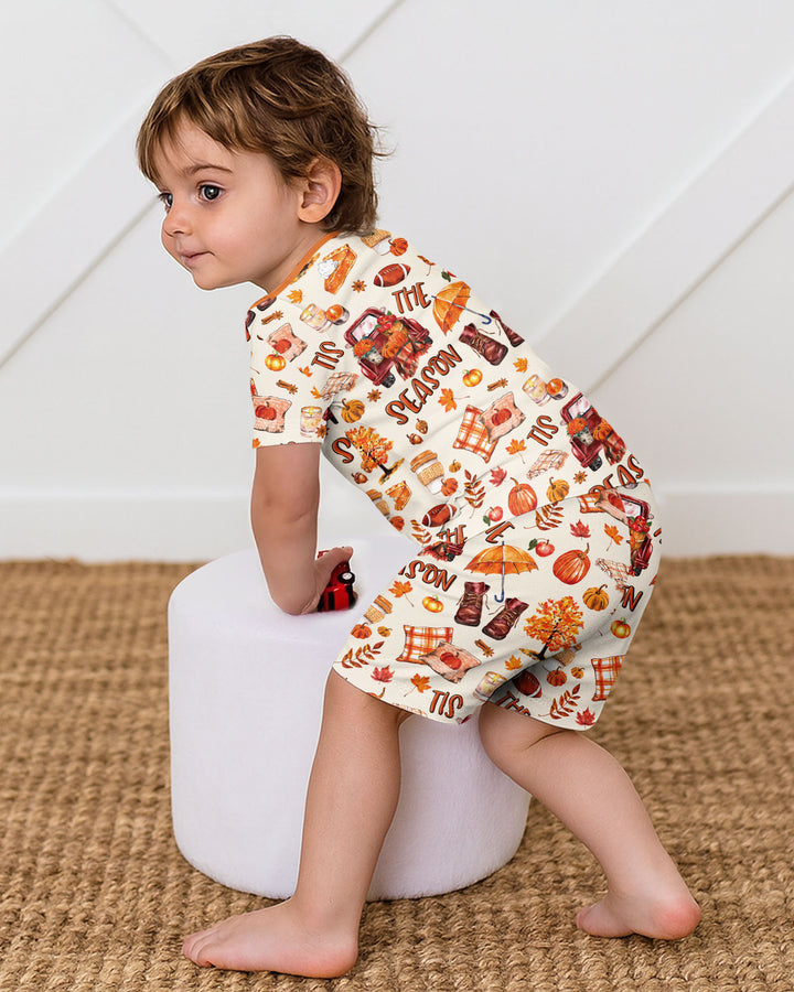 Conjunto de Pijama de Dos Piezas de Bambú con Mangas Cortas y Pantalones Cortos