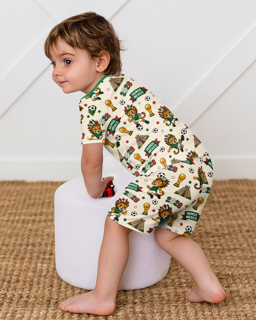 Schlafanzug-Set zweiteilig, kurze Ärmel, kurze Hose, Bambus