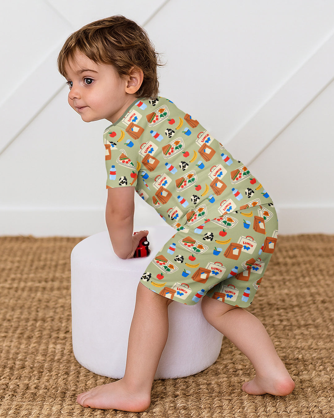 Schlafanzug-Set zweiteilig, kurze Ärmel, kurze Hose, Bambus