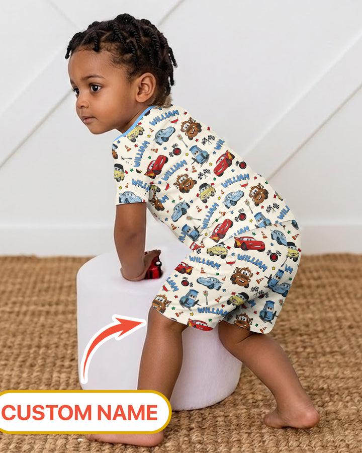 Conjunto de Pijama de Dos Piezas de Bambú con Mangas Cortas y Pantalones Cortos