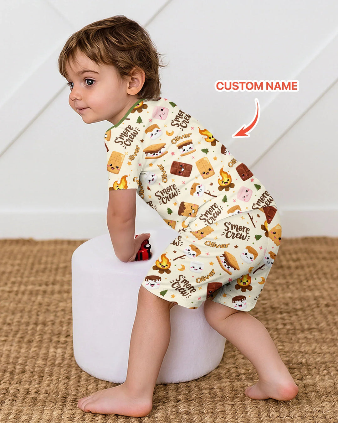 Schlafanzug-Set zweiteilig, kurze Ärmel, kurze Hose, Bambus