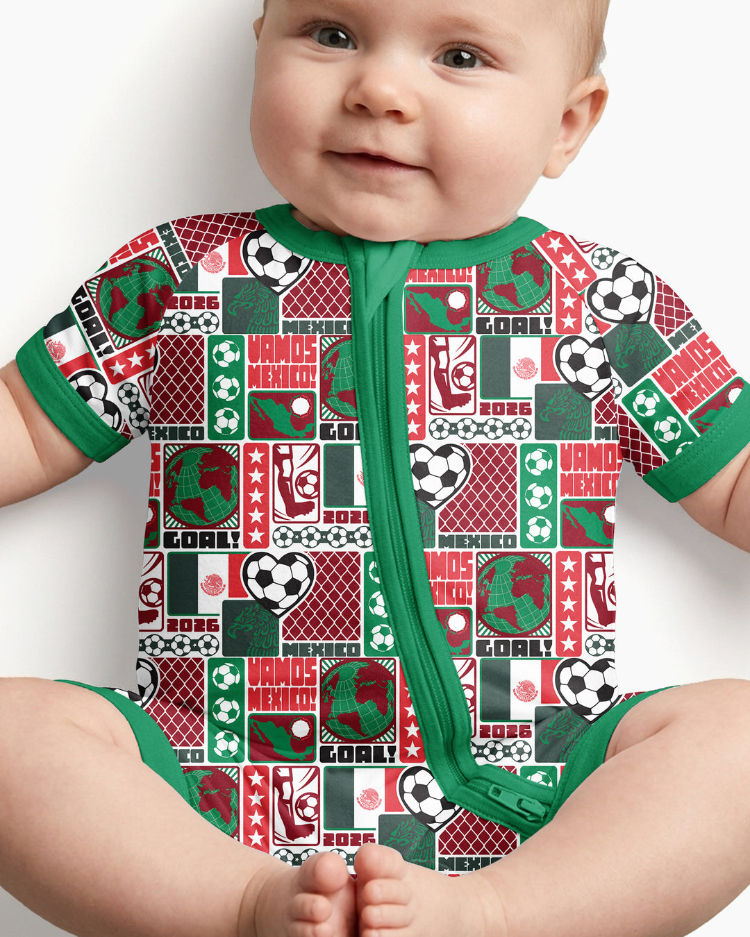 World Soccer Vamos Mexico Bamboo Shorty Zippy