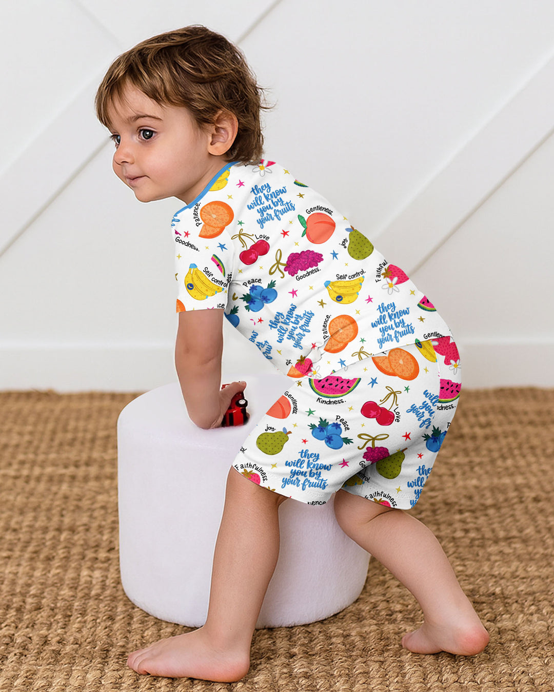 Schlafanzug-Set zweiteilig, kurze Ärmel, kurze Hose, Bambus