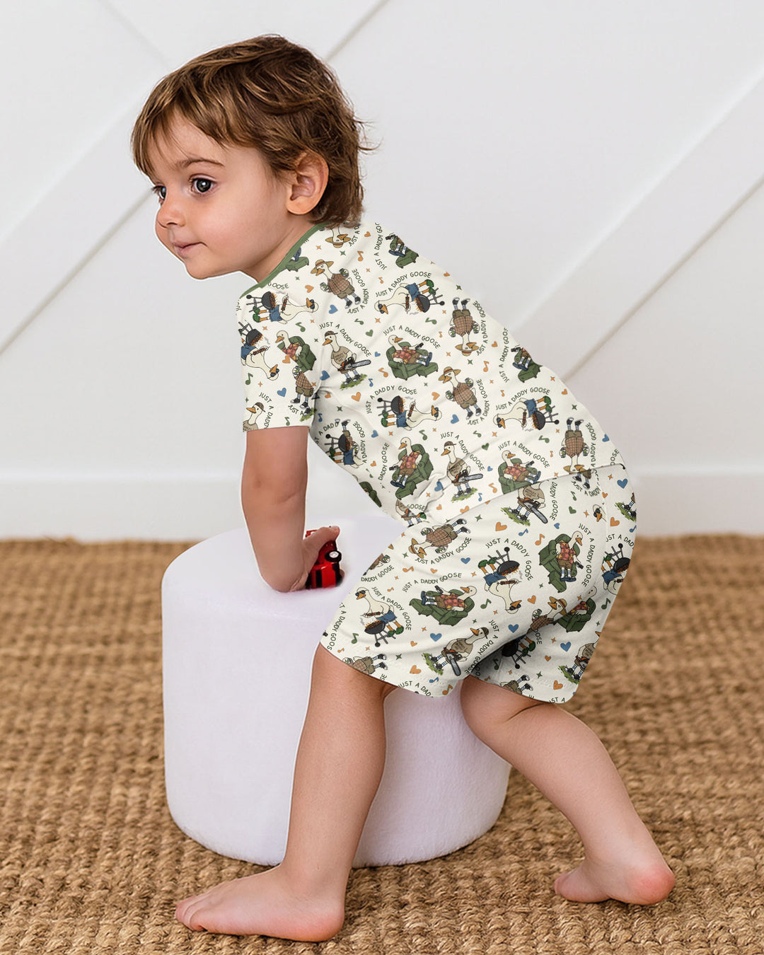 Conjunto de Pijama de Dos Piezas de Bambú con Mangas Cortas y Pantalones Cortos