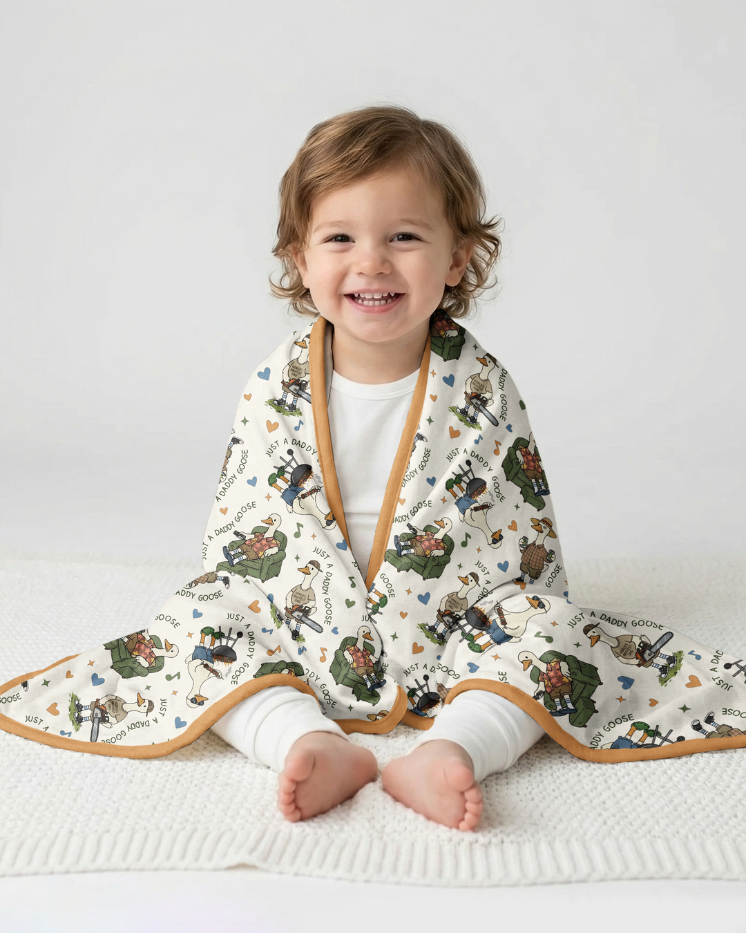 Just A Daddy Goose Family Matching Bamboo Blanket