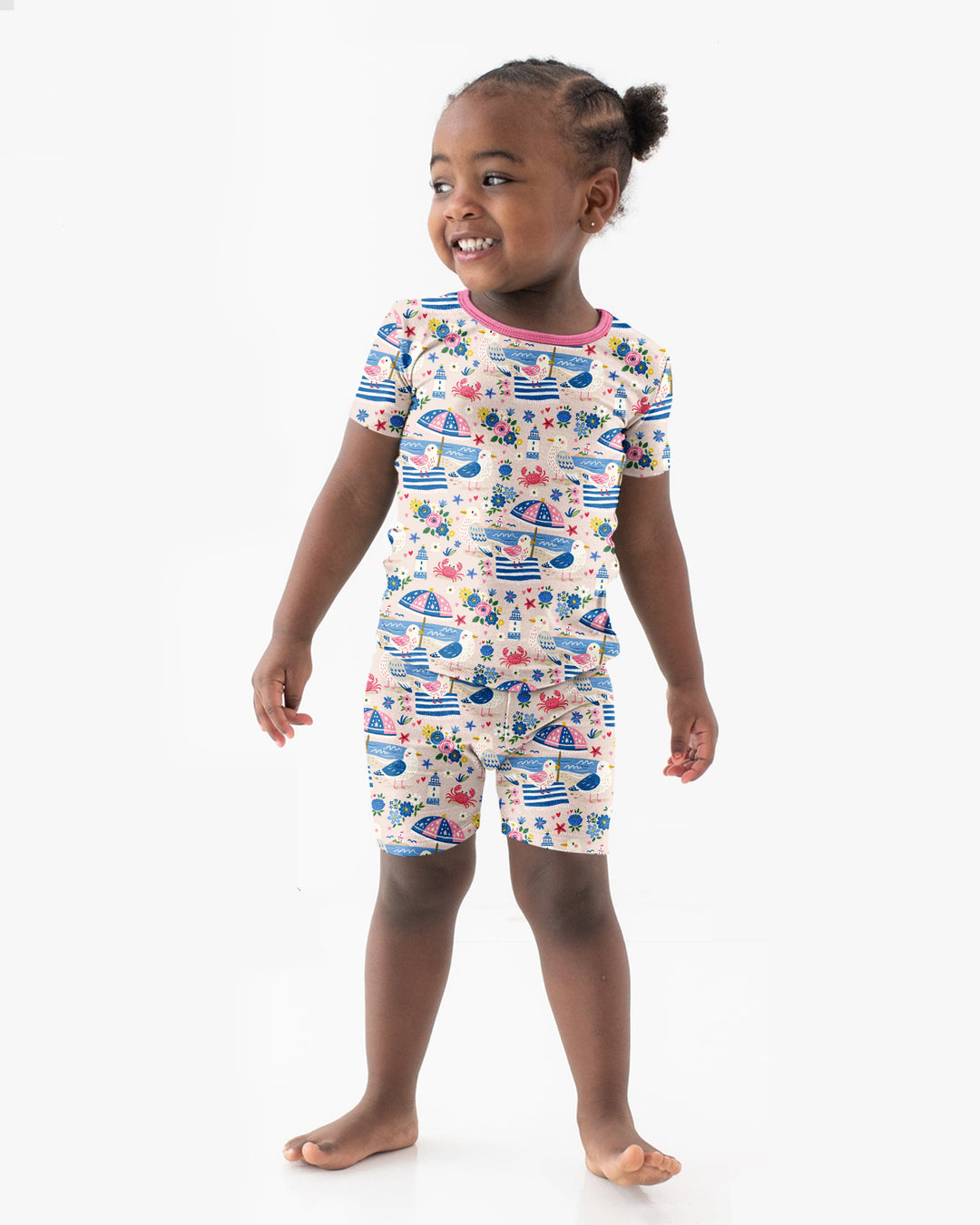Conjunto de Pijama de Dos Piezas de Bambú con Mangas Cortas y Pantalones Cortos