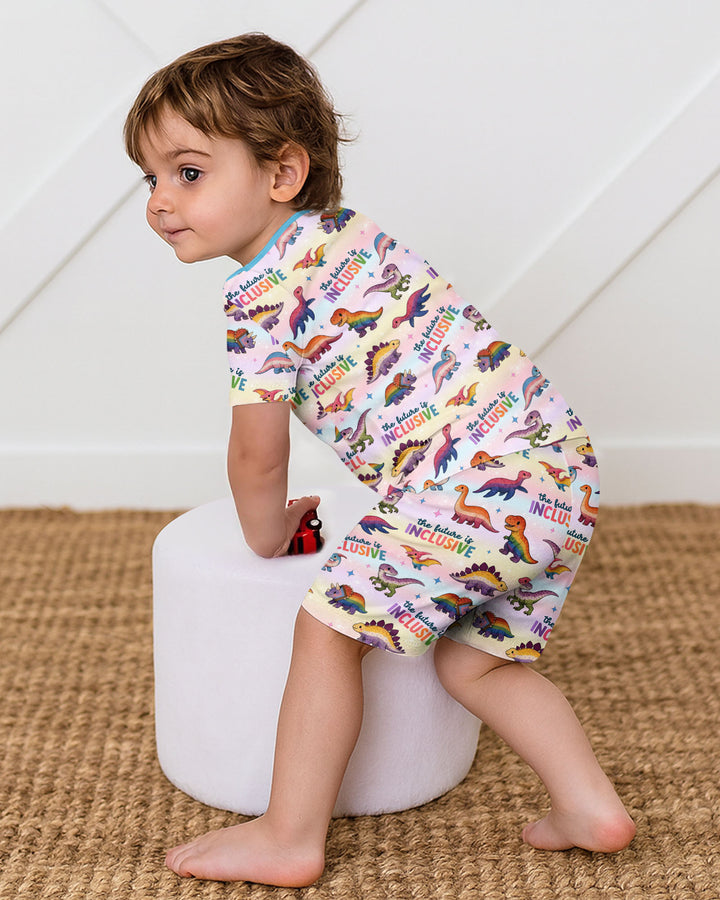 The Future is Inclusive Bamboo Two Piece Short Sleeve Shorts Pajama Set