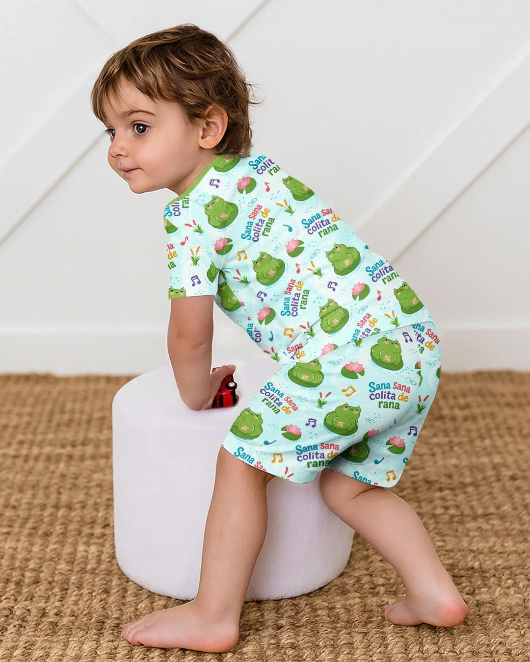 Conjunto de Pijama de Dos Piezas de Bambú con Mangas Cortas y Pantalones Cortos