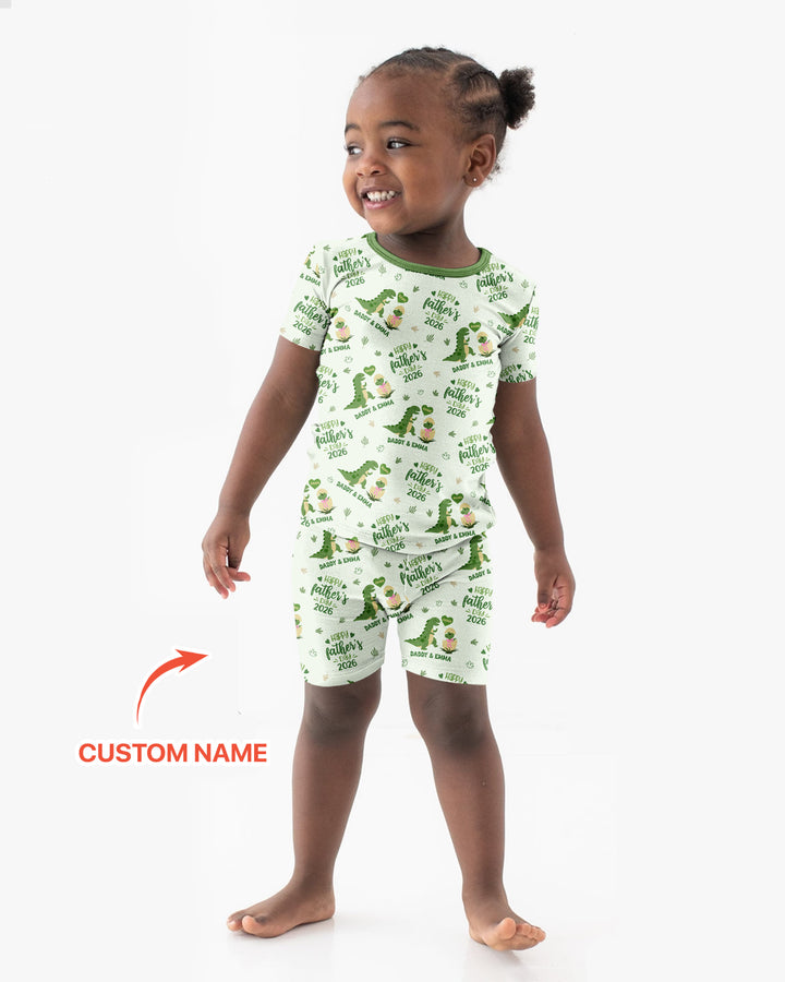 Zweiteiliges Pyjama-Set mit kurzen Ärmeln und Shorts im Sommer-Design