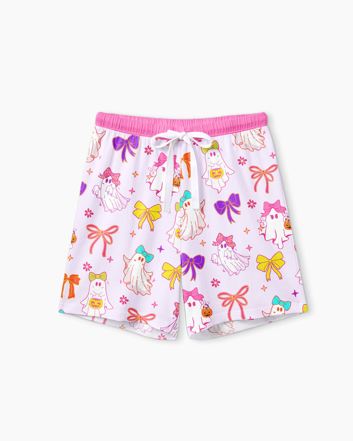 Coquette Ghost & Bow Bamboo Women Short Sleeve Short Pajama Set