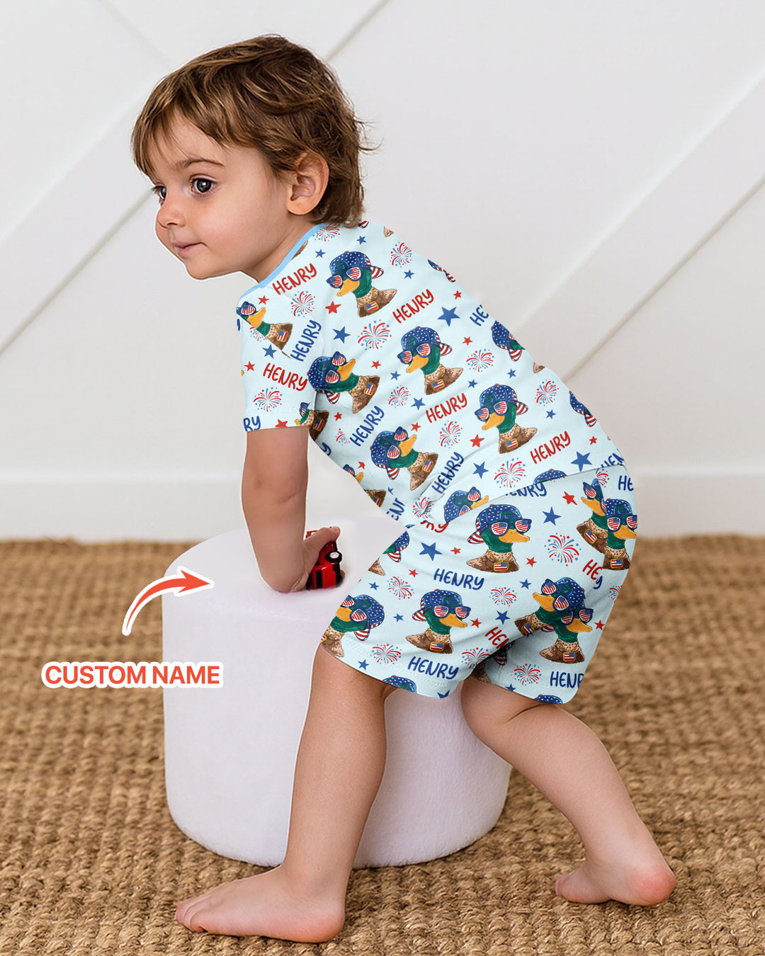 Conjunto de Pijama de Dos Piezas de Bambú con Mangas Cortas y Pantalones Cortos