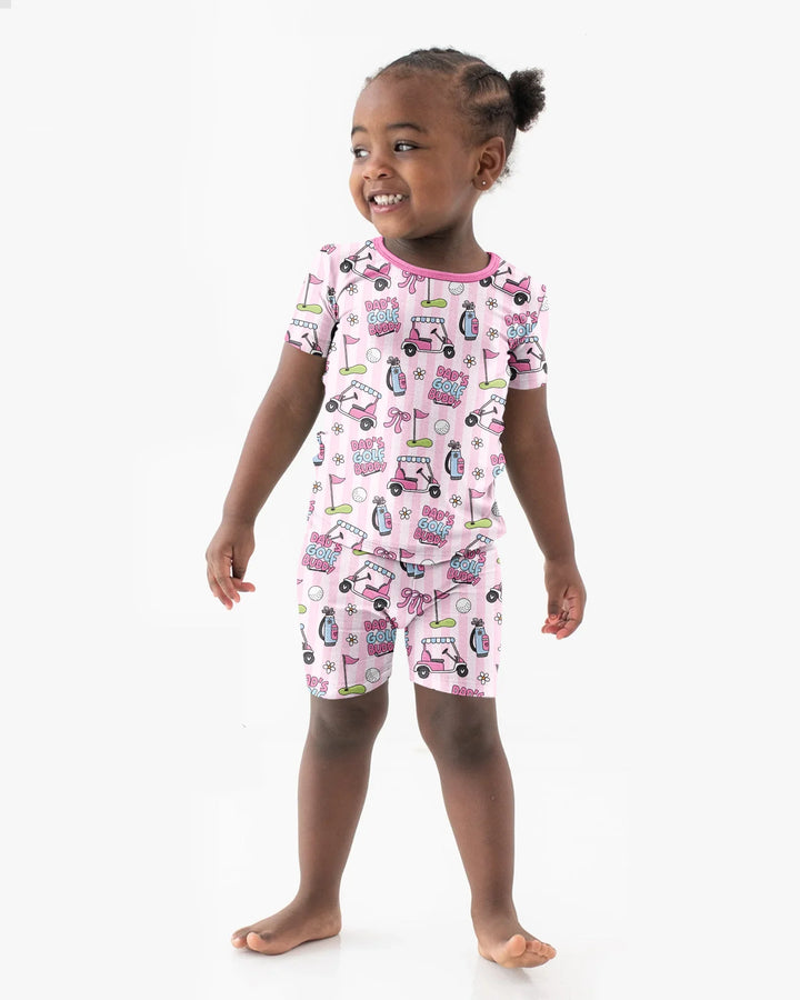 Dad's Golf Buddy Bamboo Two Piece Short Sleeve Shorts Pajama Set
