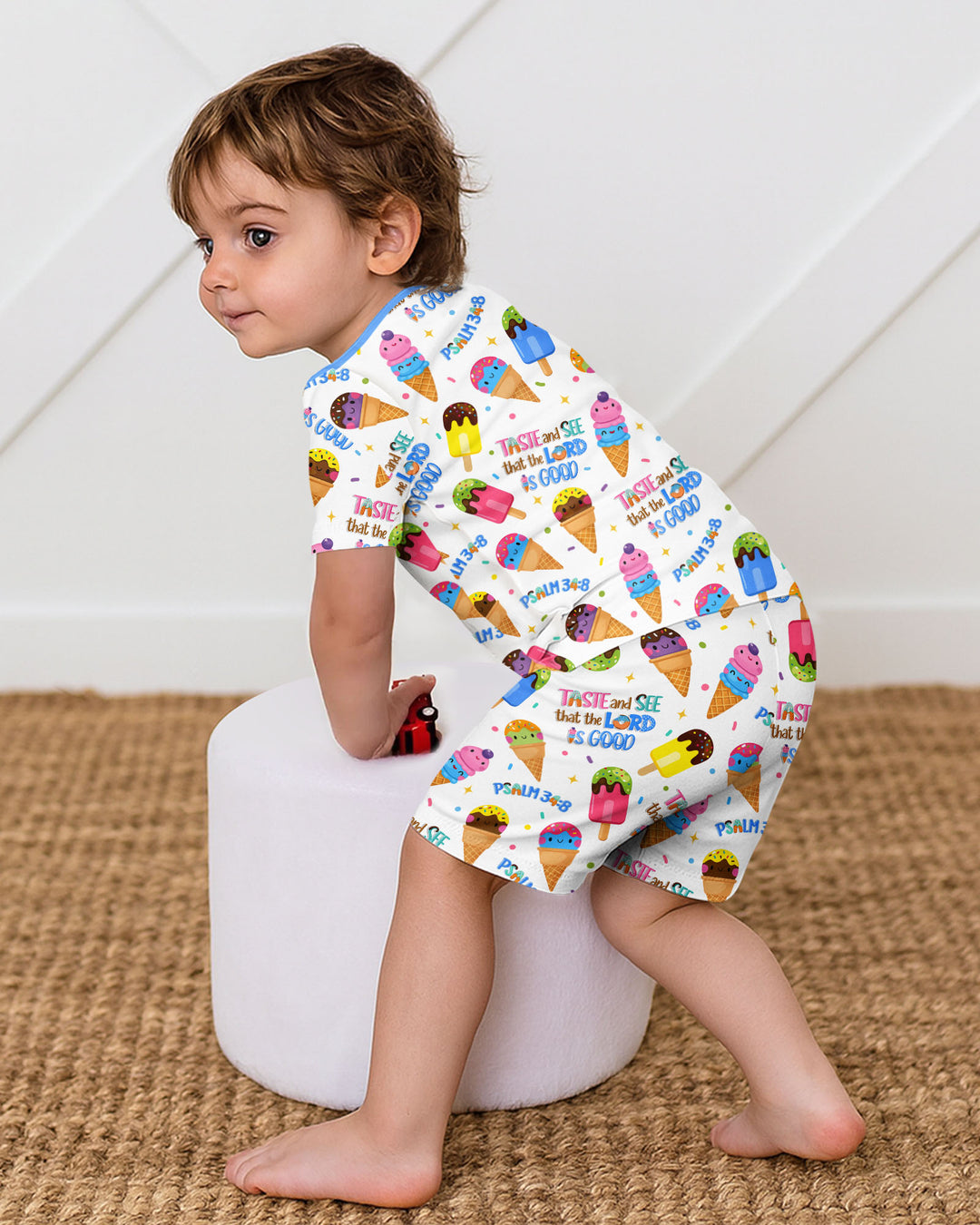 Conjunto de Pijama de Dos Piezas de Bambú con Mangas Cortas y Pantalones Cortos