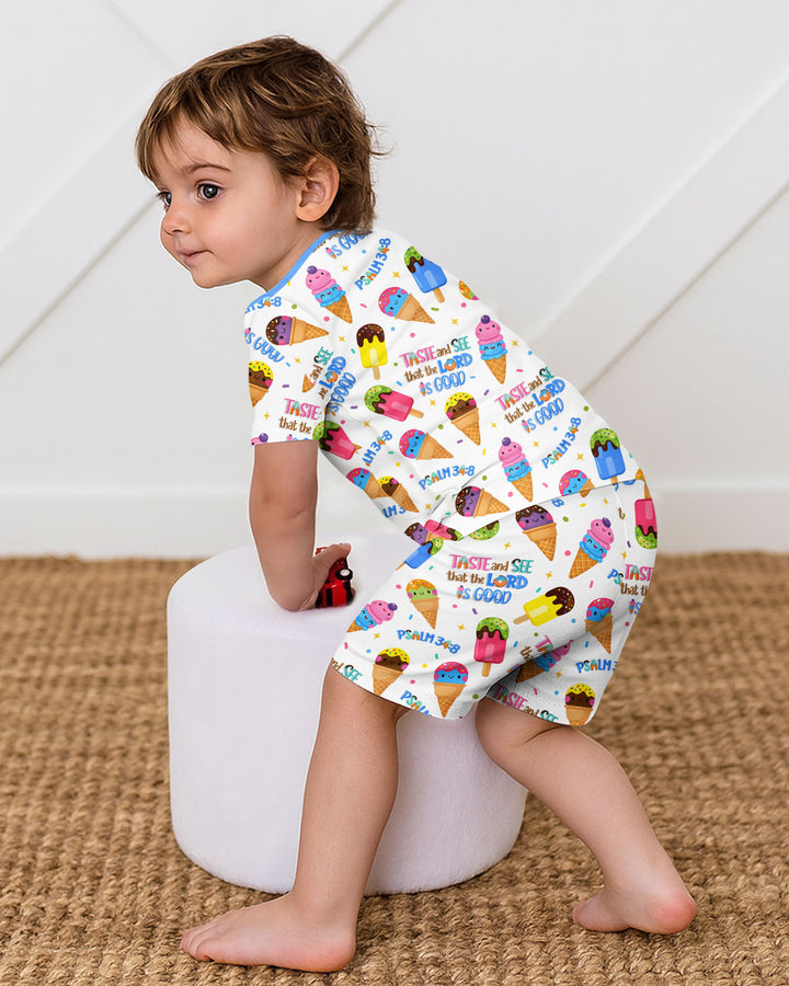 Conjunto de Pijama de Dos Piezas de Bambú con Mangas Cortas y Pantalones Cortos