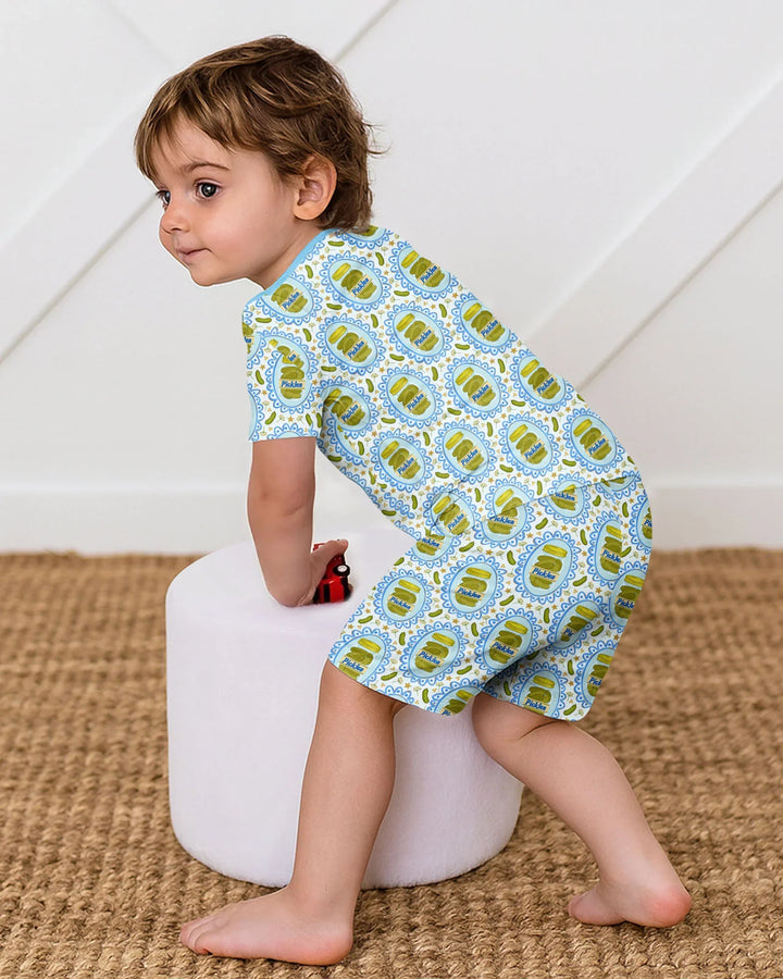 Schlafanzug-Set zweiteilig, kurze Ärmel, kurze Hose, Bambus