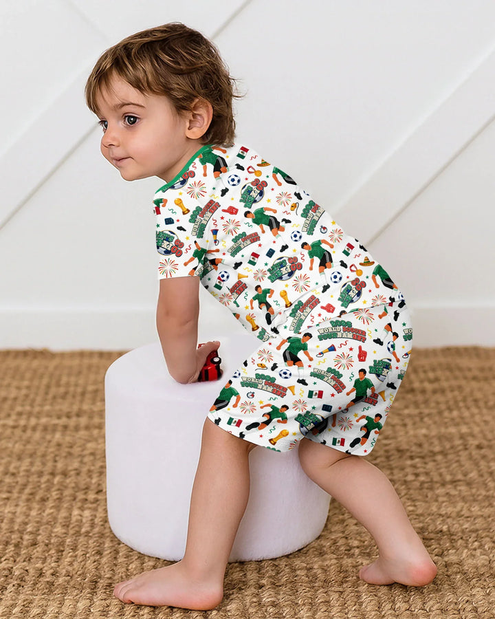 Schlafanzug-Set zweiteilig, kurze Ärmel, kurze Hose, Bambus