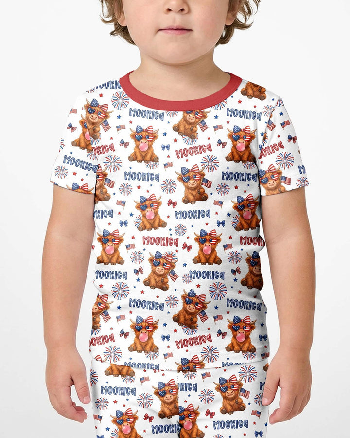 Conjunto de Pijama de Dos Piezas de Bambú con Mangas Cortas y Pantalones Cortos