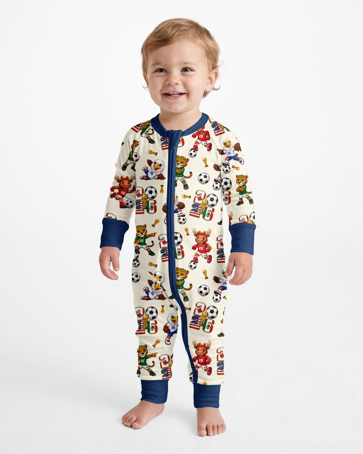 Cute Soccer Mascots USA CAN MEX Bamboo Convertible Zippy