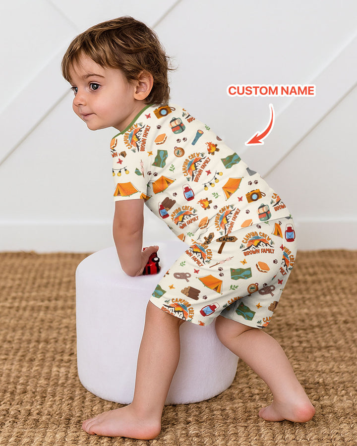 Schlafanzug-Set zweiteilig, kurze Ärmel, kurze Hose, Bambus