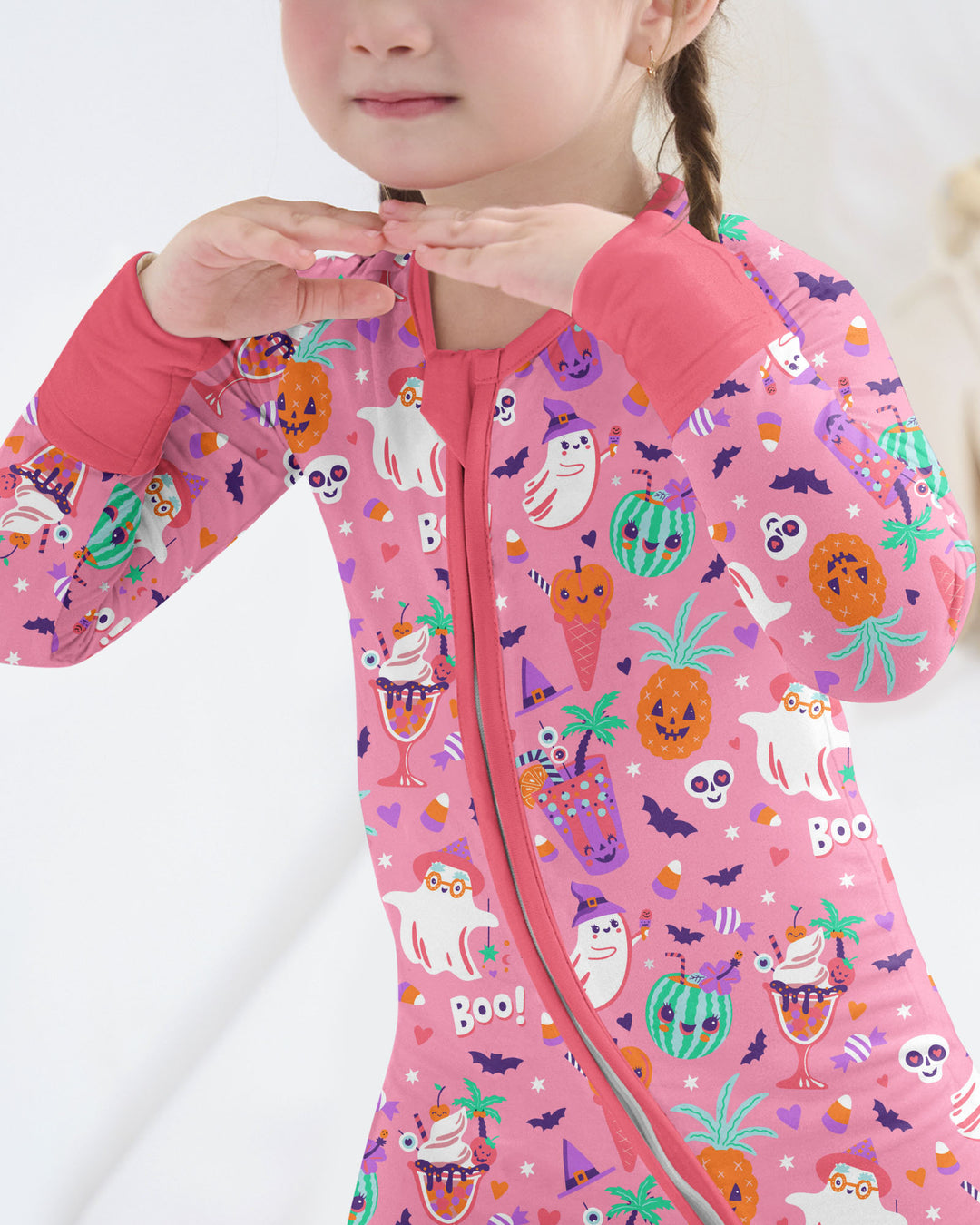 Summerween Doodles Bamboo Convertible Zippy