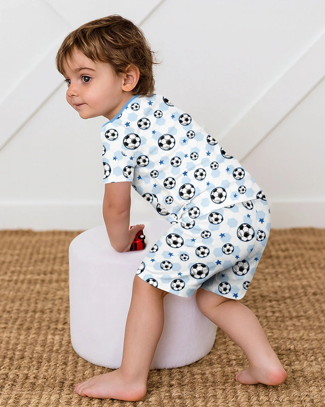 Goal Squad Family Matching Bamboo Two Piece Short Sleeve Shorts Pajama Set