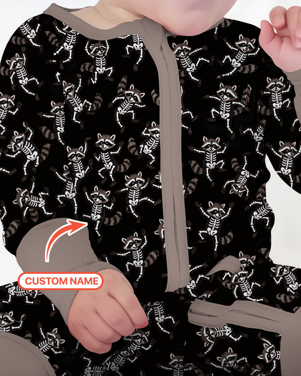 Funny Halloween Racoon Bamboo Convertible Zippy