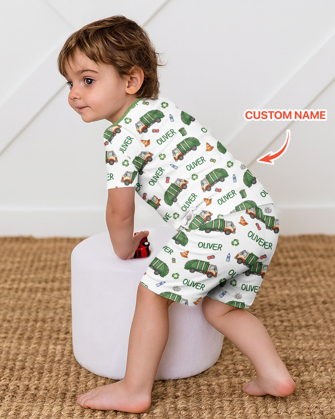 Schlafanzug-Set zweiteilig, kurze Ärmel, kurze Hose, Bambus