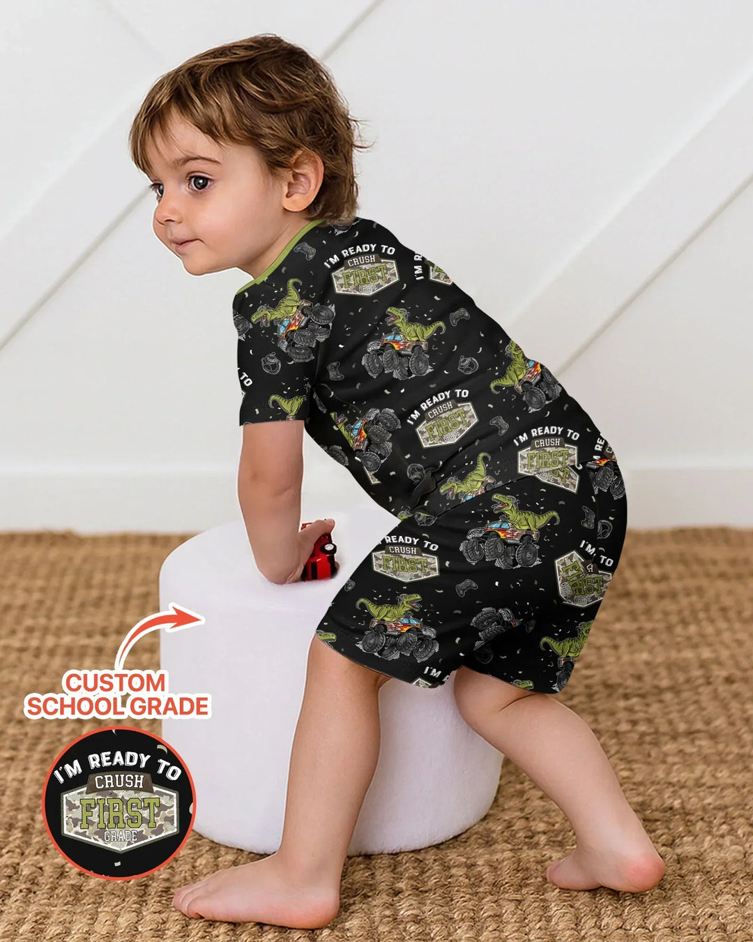 Conjunto de Pijama de Dos Piezas de Bambú con Mangas Cortas y Pantalones Cortos