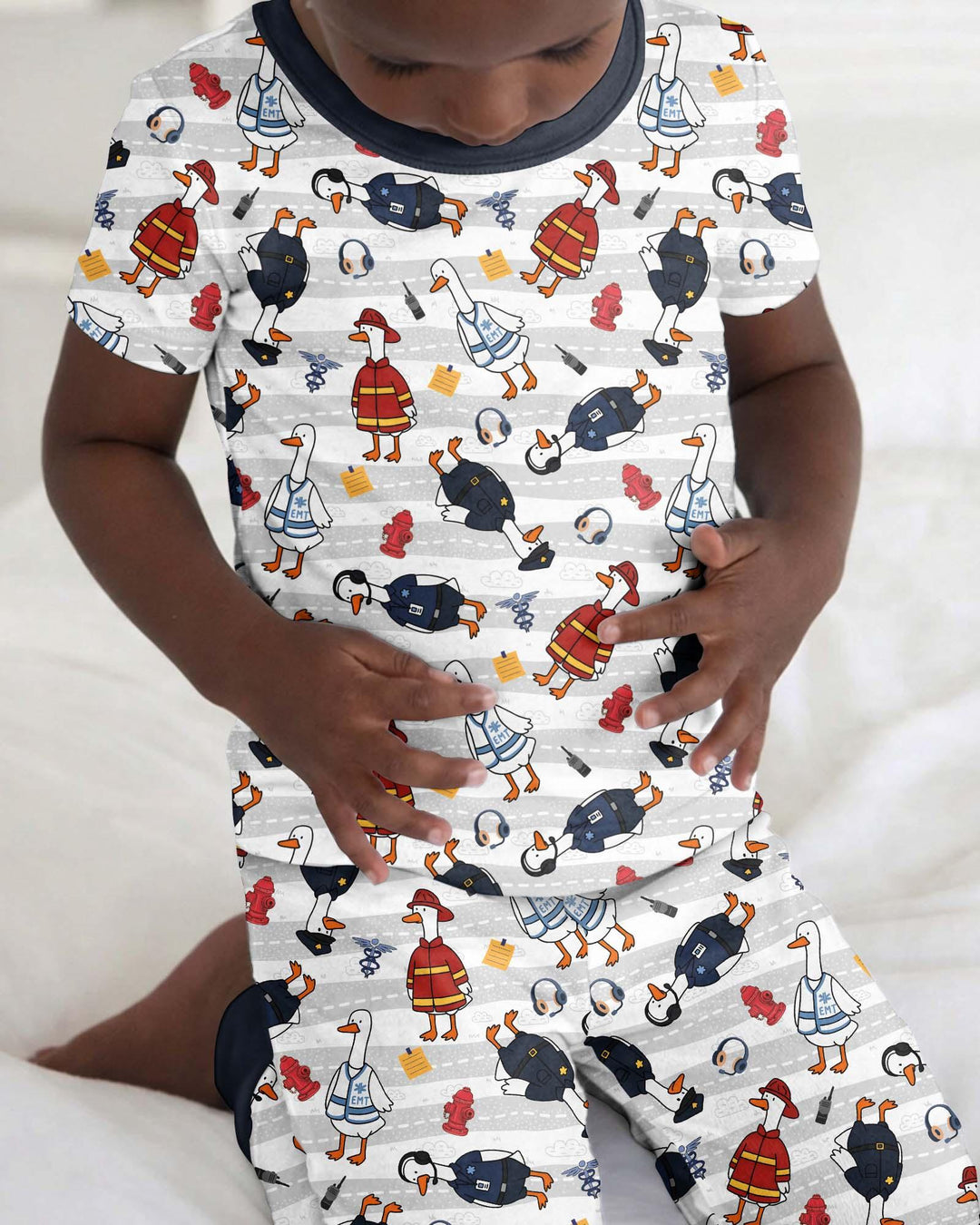 Zweiteiliges, kurzärmliges Pyjama-Set mit Marienkäfern