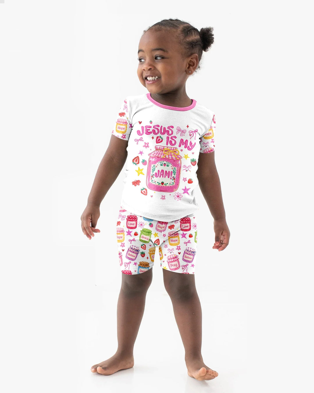 Conjunto de Pijama de Dos Piezas de Bambú con Mangas Cortas y Pantalones Cortos