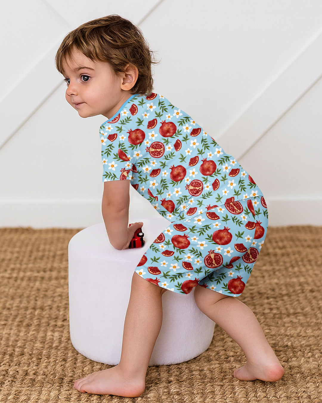 Schlafanzug-Set zweiteilig, kurze Ärmel, kurze Hose, Bambus
