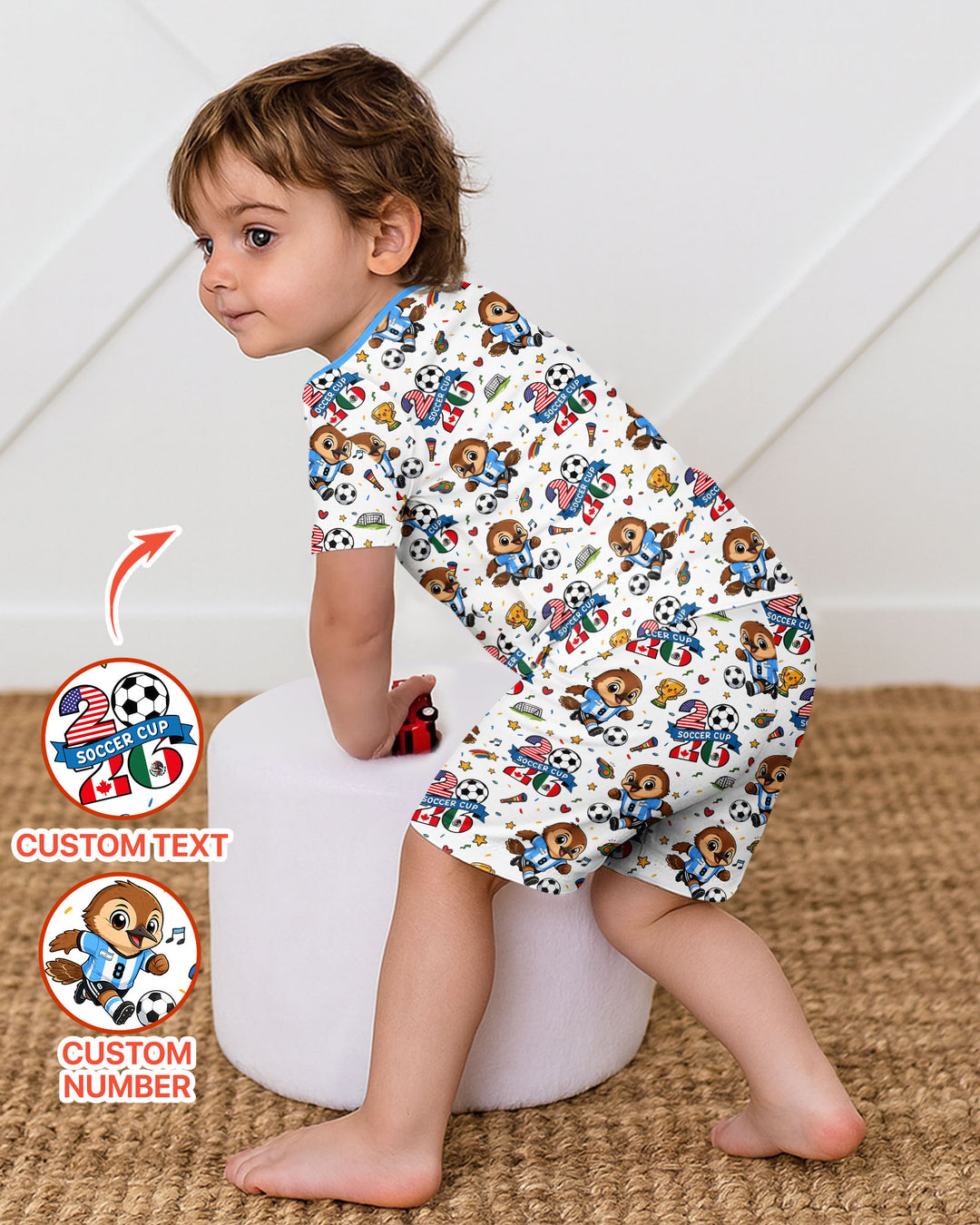 Conjunto de Pijama de Dos Piezas de Bambú con Mangas Cortas y Pantalones Cortos