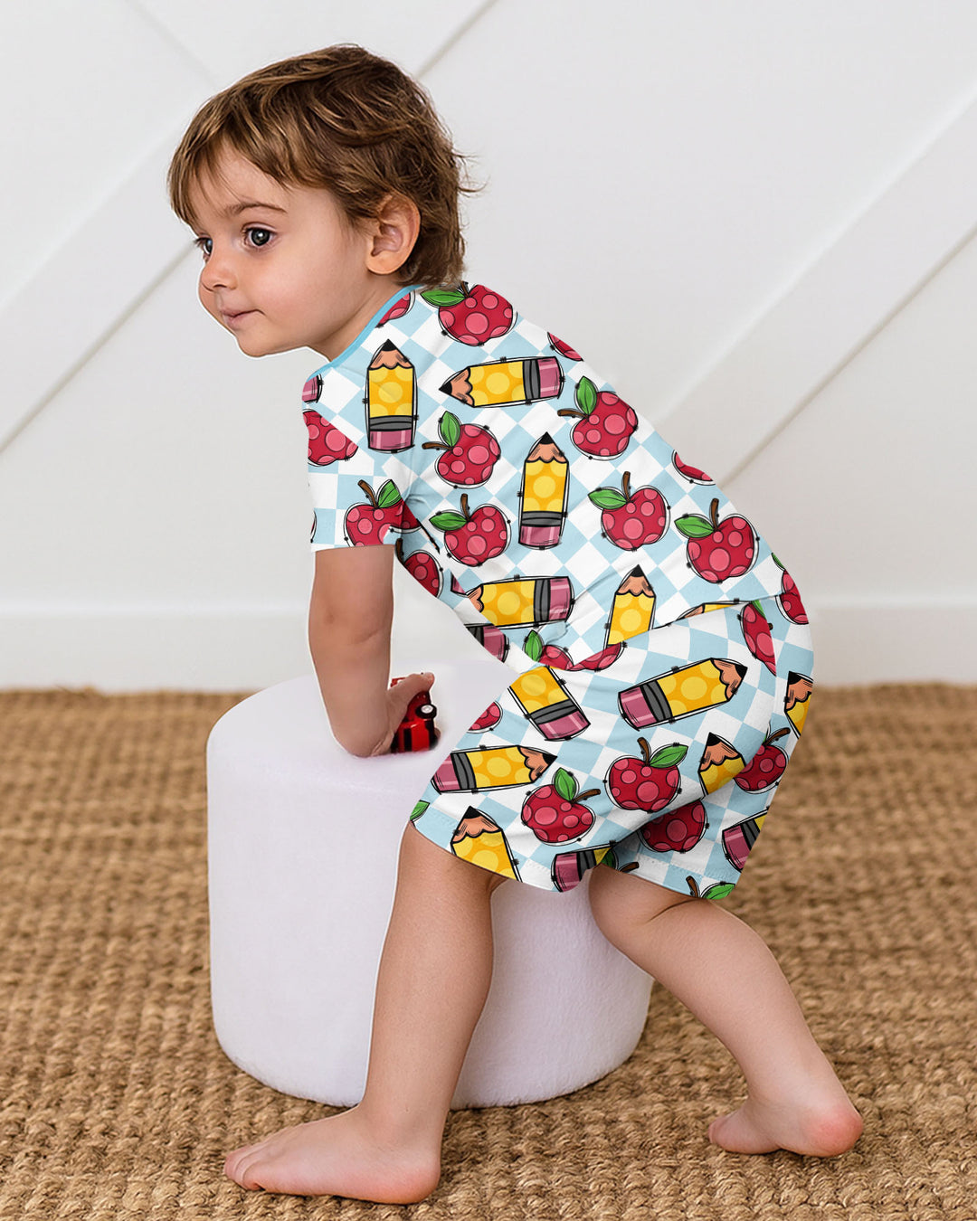 Schlafanzug-Set zweiteilig, kurze Ärmel, kurze Hose, Bambus