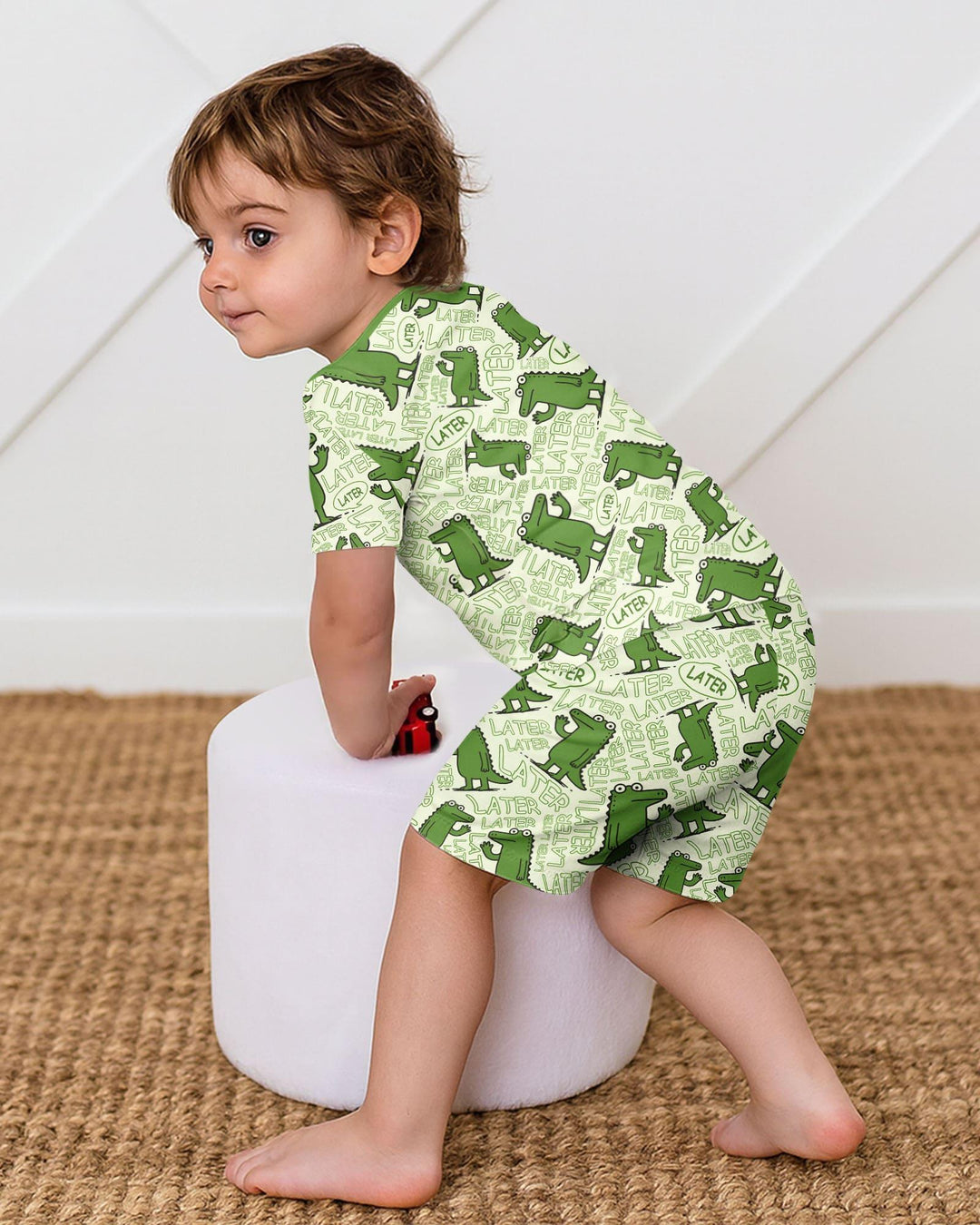 Schlafanzug-Set zweiteilig, kurze Ärmel, kurze Hose, Bambus