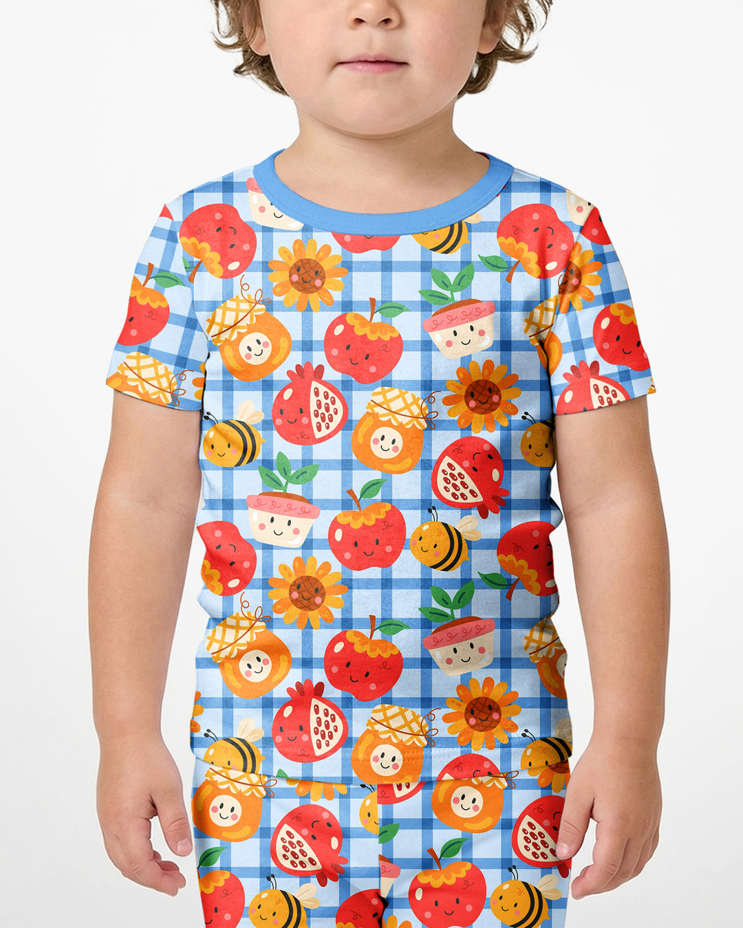 Sweet New Year Bamboo Two Piece Short Sleeve Shorts Pajama Set