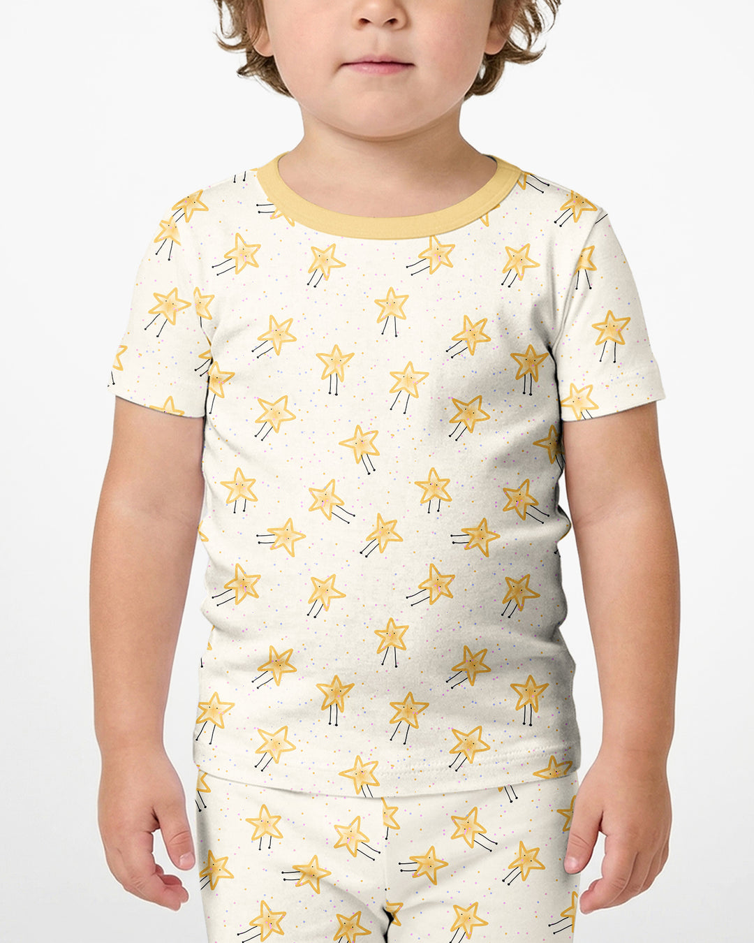 Happy Little Stars Family Matching Bamboo Two Piece Short Sleeve Shorts Pajama Set