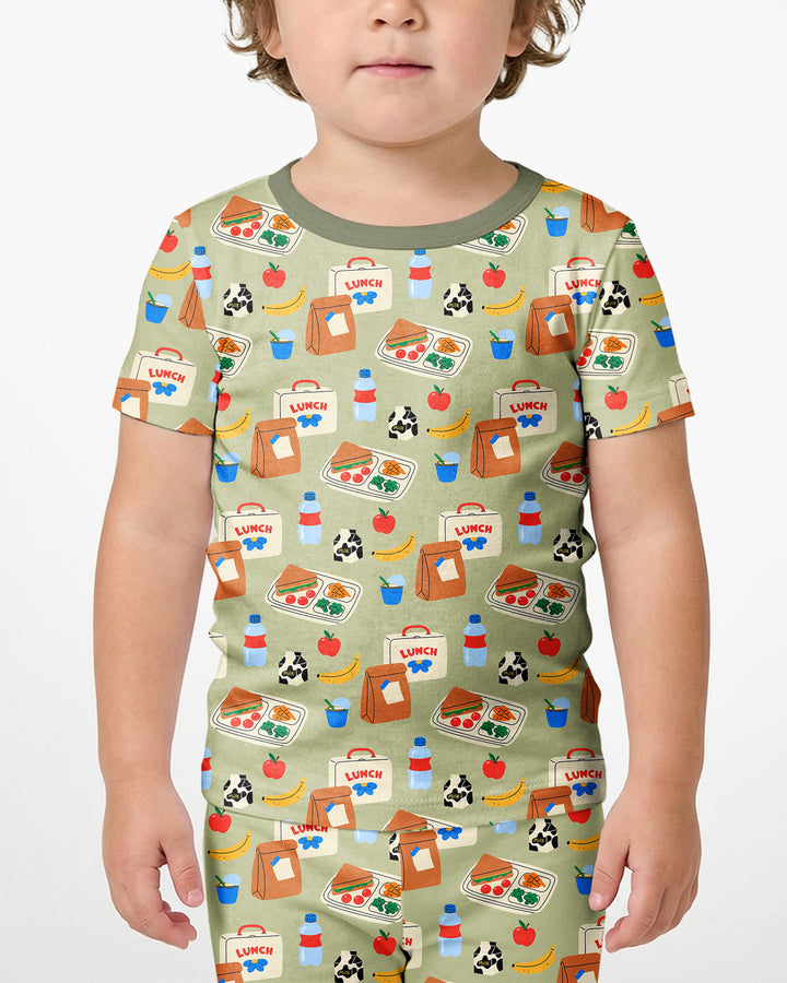 Schlafanzug-Set zweiteilig, kurze Ärmel, kurze Hose, Bambus