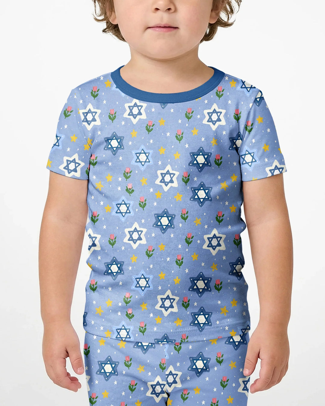 Conjunto de Pijama de Dos Piezas de Bambú con Mangas Cortas y Pantalones Cortos