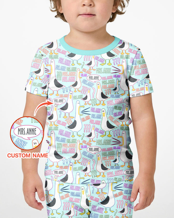 Conjunto de Pijama de Dos Piezas de Bambú con Mangas Cortas y Pantalones Cortos