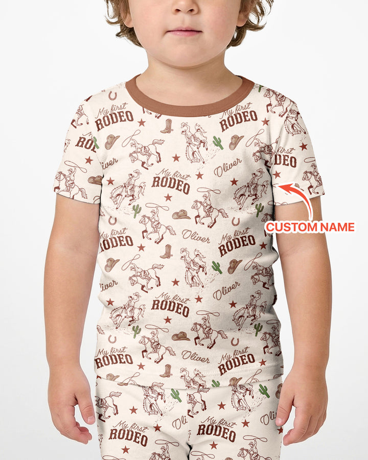 Conjunto de Pijama de Dos Piezas de Bambú con Mangas Cortas y Pantalones Cortos